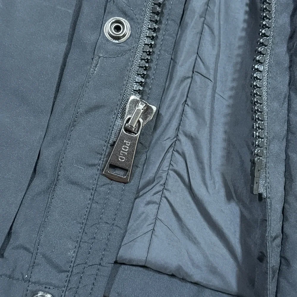 Polo Ralph Lauren Jacket Mens M Black Oxford Field Water Repellant Military